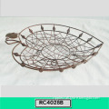 Peach Shape Table Decor Wrought Iron Fruit Basket